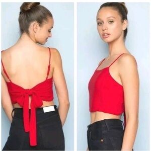5/$25 John Galt Tie-Back Crop Top